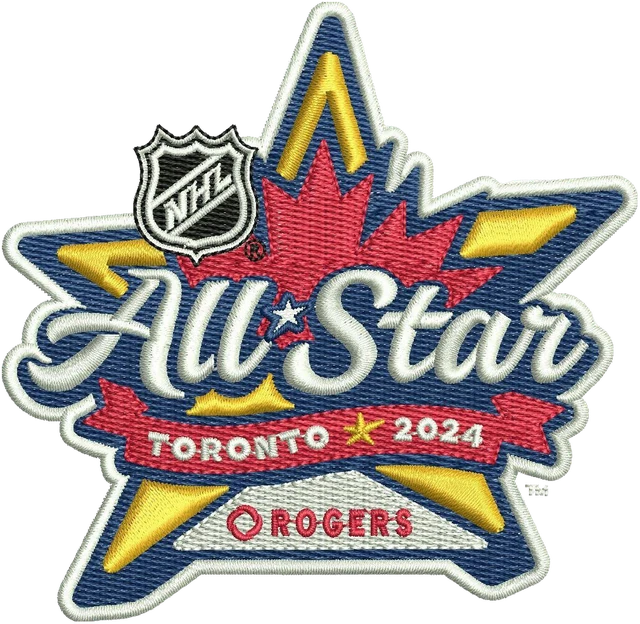 Stickdatei 2024 NHL All Star Game Logo Stickdatei auf Stoff gestickt