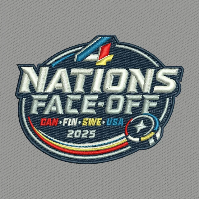 2025 Nations Face Off Logo 2 Embroidery Design