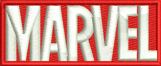 Diseño de bordado Logotipo de Marvel sobre tela