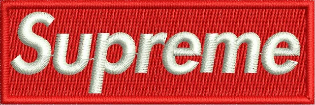 Ricamo Logo Supreme su tessuto