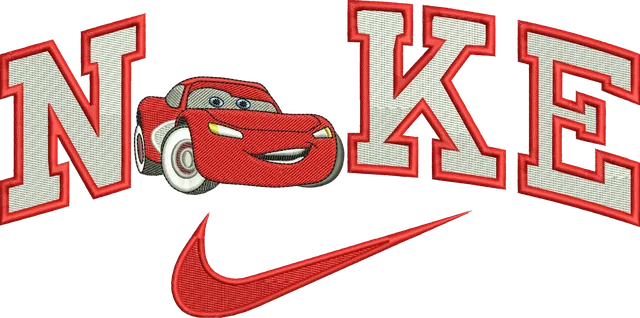Ricamo Nike Lightning McQueen su tessuto