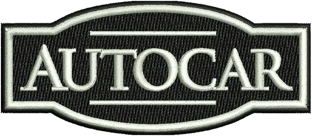 Autocar Company Logo Embroidery Design embroidery design shown stitched on fabric