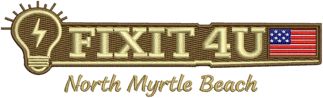 Diseño de bordado Logotipo de FIXIT 4U sobre tela