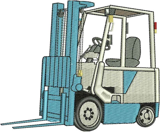Ricamo Carrelli elevatori su tessuto