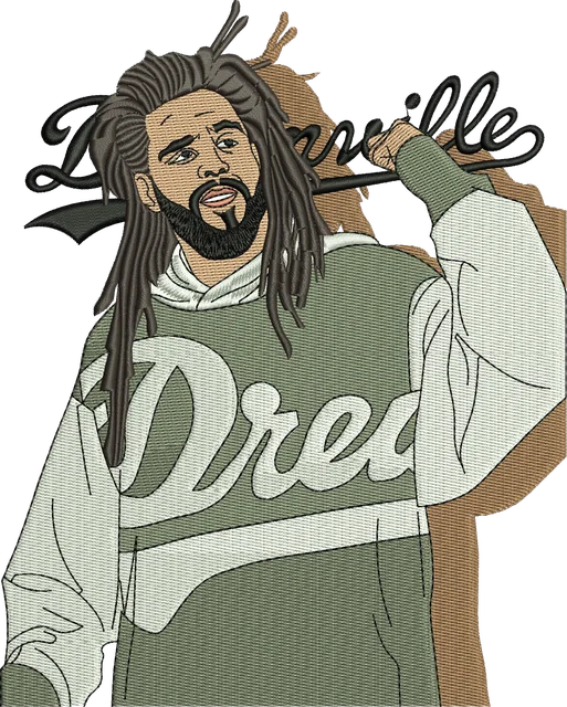 Ricamo J Cole 3 su tessuto
