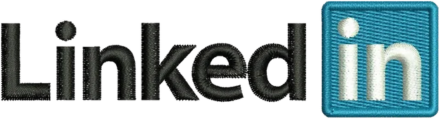 Stickdatei LinkedIn Logo 2 Stickdatei auf Stoff gestickt