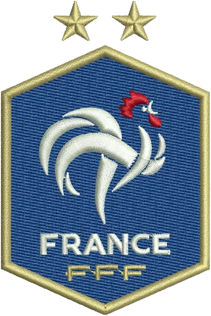 Stickdatei New France National Football Team Logo Stickdatei auf Stoff gestickt