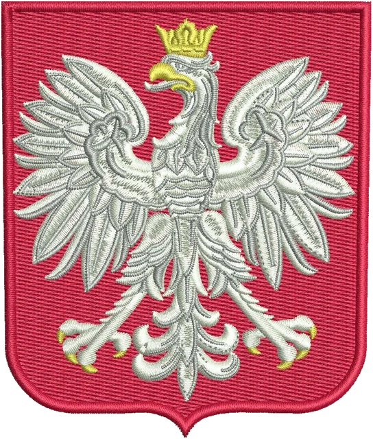 Stickdatei Poland National Football Team Logo Stickdatei auf Stoff gestickt