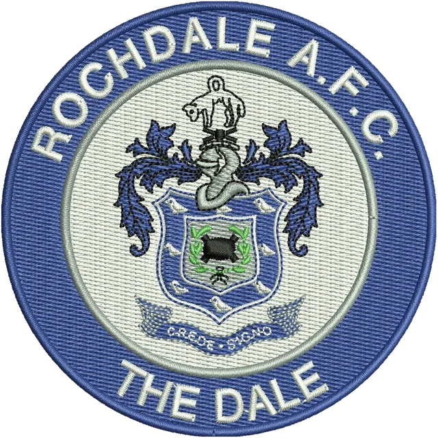 Ricamo Logo Rochdale Association Football Club su tessuto