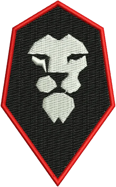 Stickdatei Salford City Football Club Logo Stickdatei auf Stoff gestickt