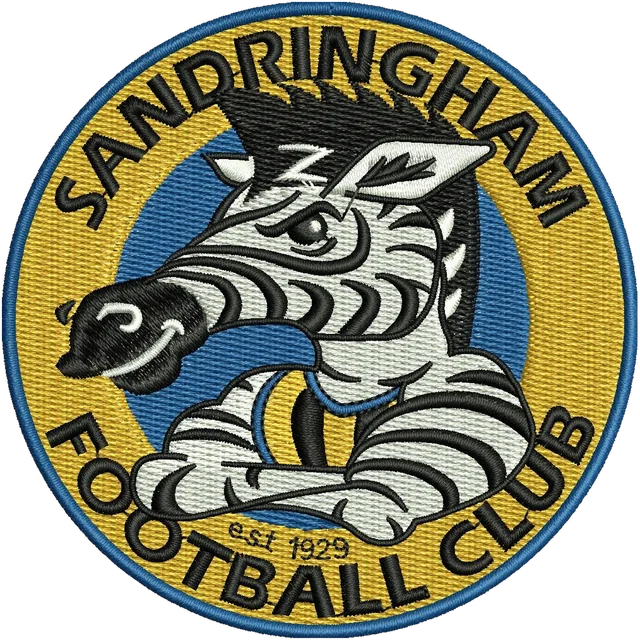 Ricamo Logo del club di football australiano Sandringham su tessuto