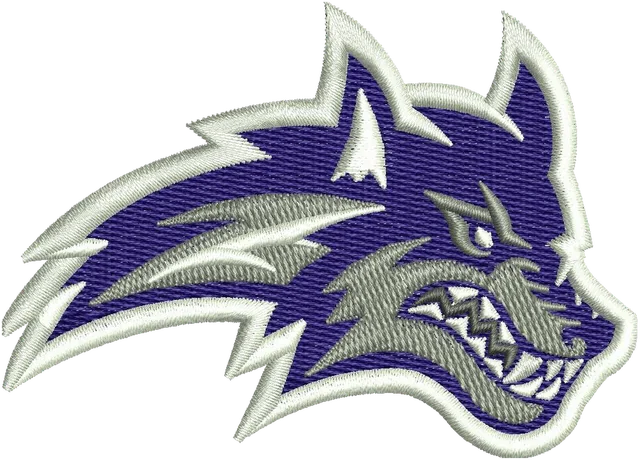 Ricamo Logo della squadra di football americano Snowflake Lobos su tessuto