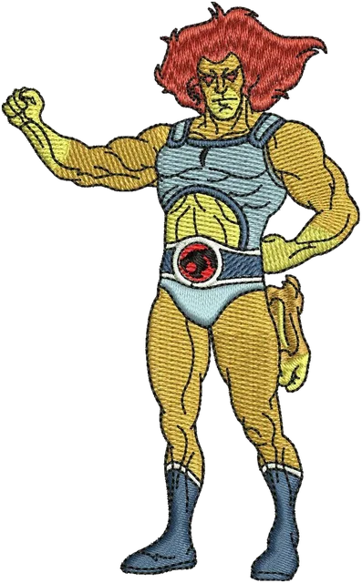 Thundercats Lion O Embroidery Design embroidery design shown stitched on fabric