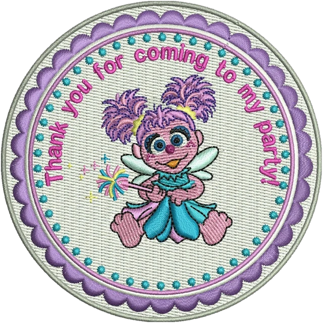Motif de broderie Abby Cadabby personnage des Muppets brodé sur tissu