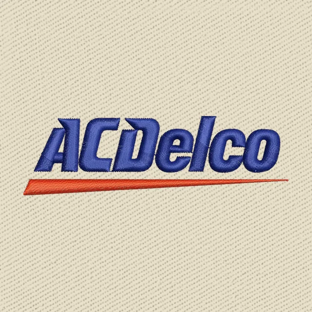 ACDelco Blue Wordmark Red Underline Embroidery Design