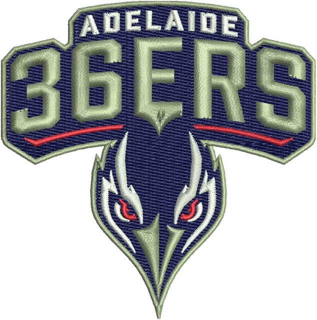 Stickdatei Adelaide 36ers Basketball Team Logo Stickdatei auf Stoff gestickt