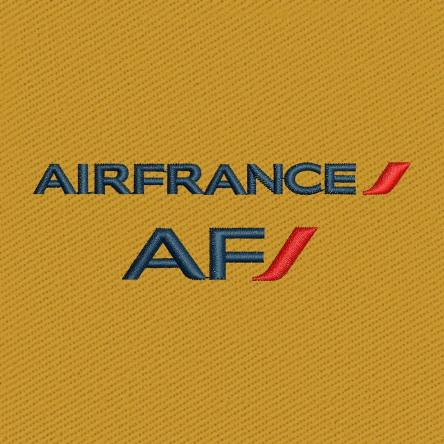 Diseño de bordado logo Air France y AF en dos líneas