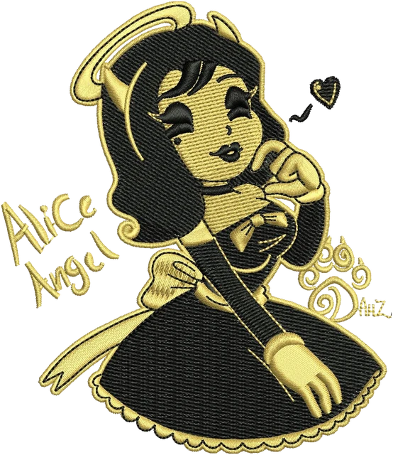 Ricamo Alice the Angel 2 su tessuto