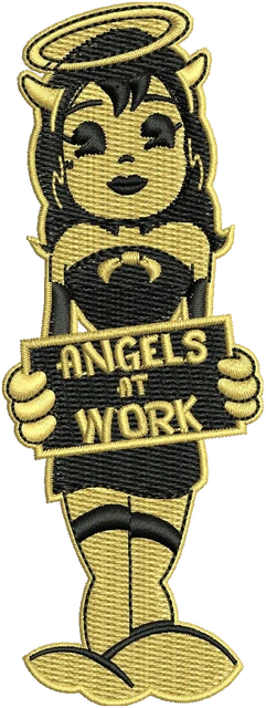 Motif de broderie Alice the Angel 4 brodé sur tissu