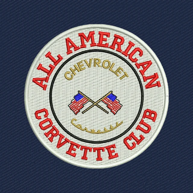 All American Corvette Club Logo Stickdatei