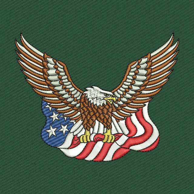 American Bald Eagle Carrying the Flag Stickdatei