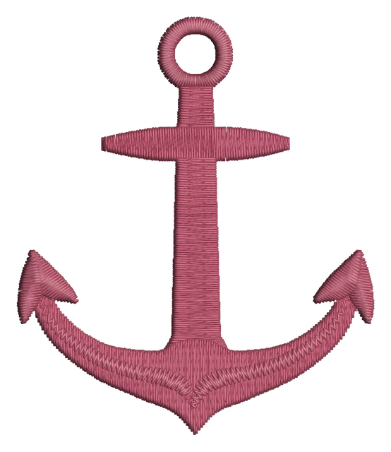 Diseño de bordado Ancla sobre tela
