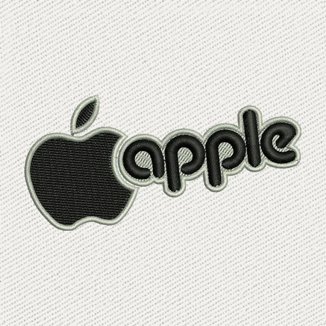 Apple Logo 6 Embroidery Design