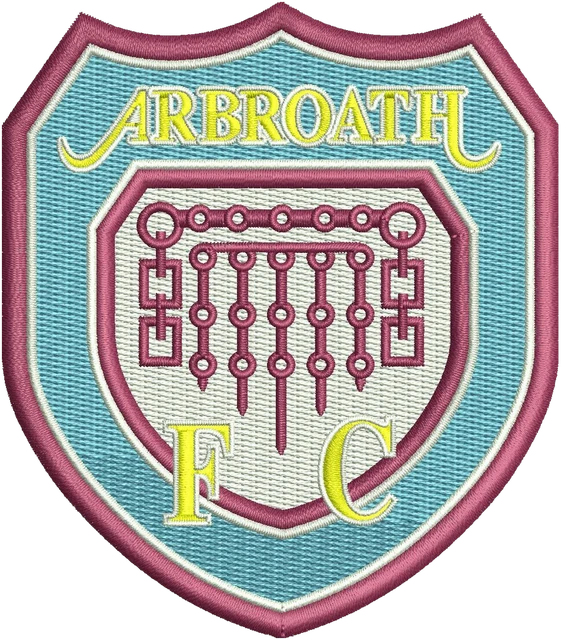 Ricamo Stemma granata Arbroath FC su tessuto