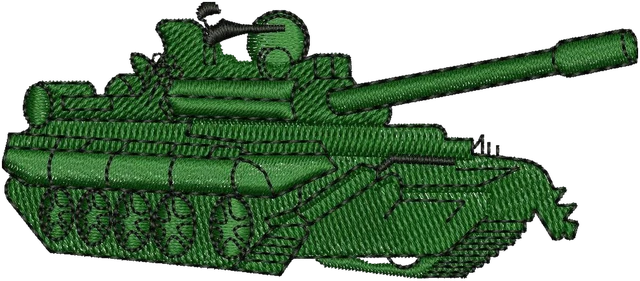 Armoured Tank 3 Embroidery Design embroidery design shown stitched on fabric