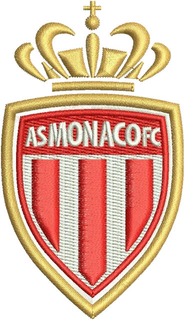 Ricamo Disegno da ricamo Scudo coronato AS Monaco FC su tessuto