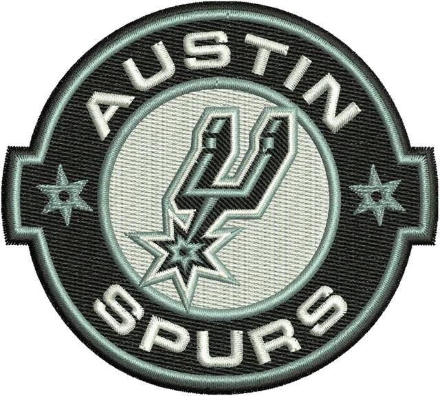 Ricamo Logo rotondo basket Austin Spurs su tessuto