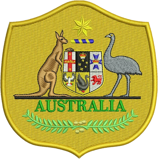 Motif de broderie Logo de l'équipe nationale masculine de football d'Australie brodé sur tissu