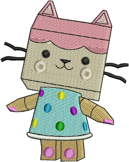 Diseño de bordado Baby Box de Gabbys Dollhouse sobre tela