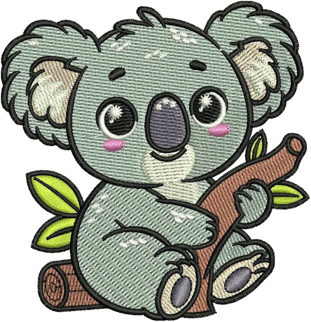 Ricamo Koala bebè su tessuto