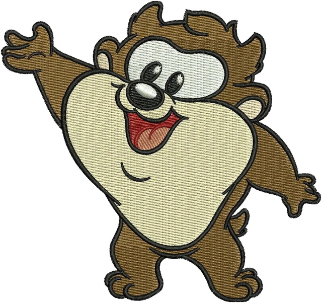 Diseño de bordado Baby Taz Tasmanian Devil de Baby Looney Tunes sobre tela
