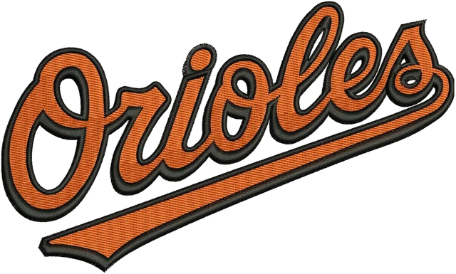 Ricamo Logo Baltimore Orioles 5 su tessuto