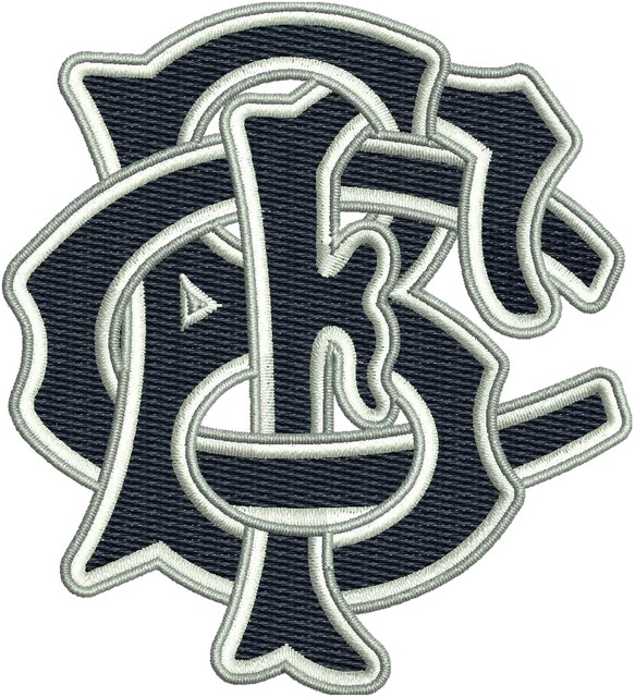 Barbarian Football Club Logo 2 Embroidery Design embroidery design shown stitched on fabric