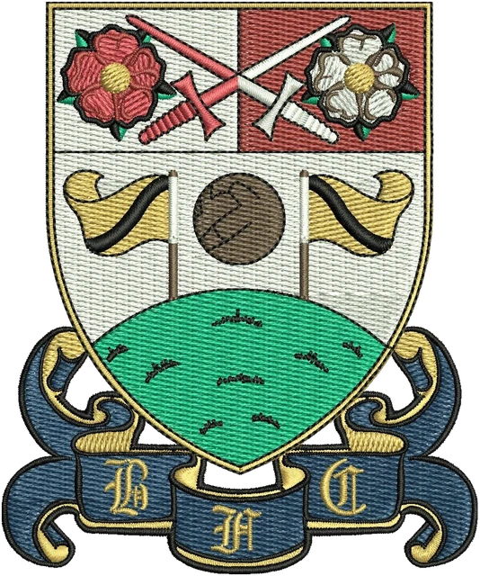 Diseño de bordado Escudo con abeja de Barnet FC sobre tela