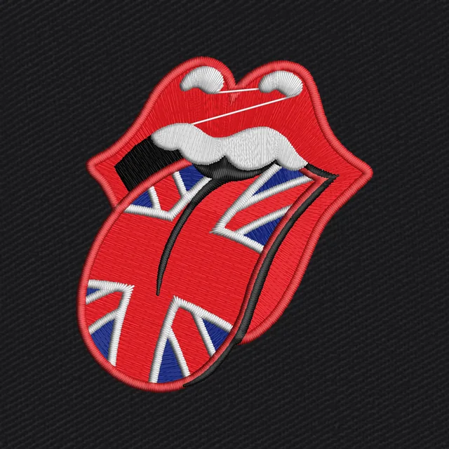 Labbra Grandi Tonge Bandiera Inglese