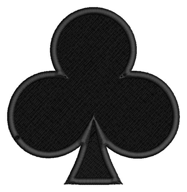 Diseño de bordado Club Negro sobre tela