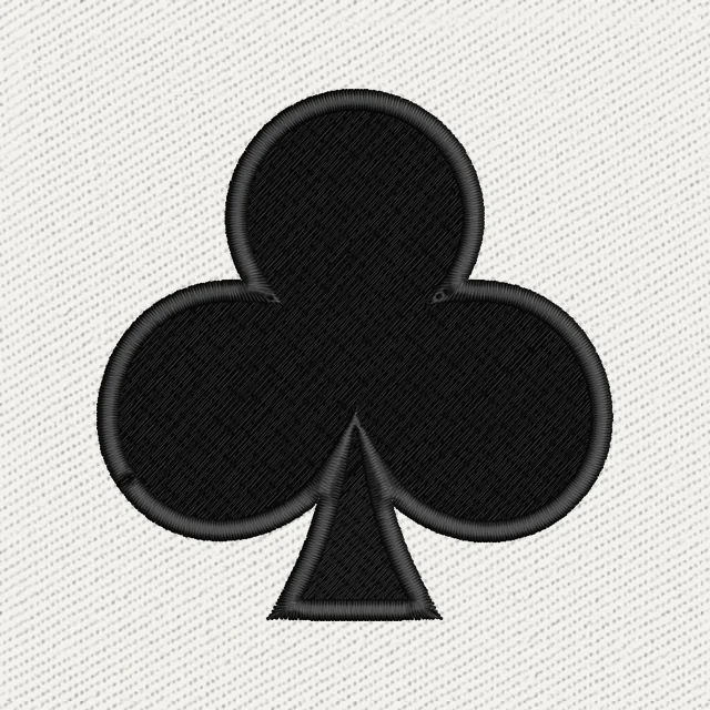 Black Club Embroidery Design