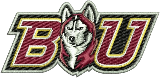 Stickdatei Bloomsburg Huskies Football Team Logo Stickdatei auf Stoff gestickt