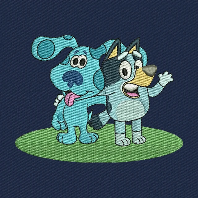 Blue e Bluey dei cartoni animati