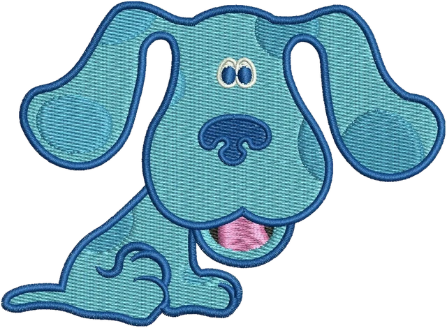 Motif de broderie Blue de Blue's Clues brodé sur tissu