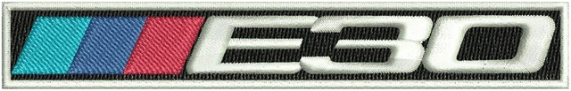 Motif de broderie BMW M E30 logo brodé sur tissu