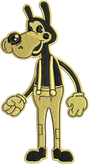 Boris the Wolf 3 Embroidery Design embroidery design shown stitched on fabric