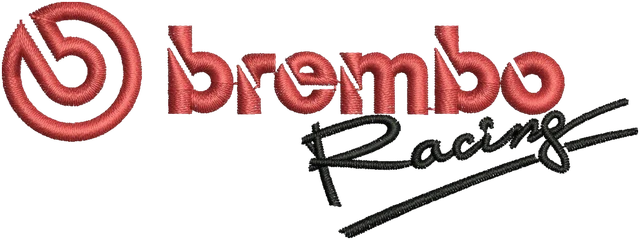Ricamo Logo Brembo Racing su tessuto