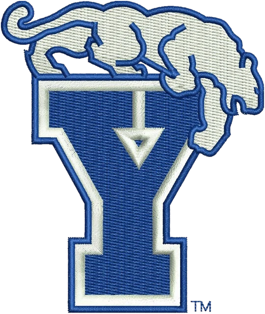 Diseño de bordado Brigham Young Cougars logotipo 2 sobre tela
