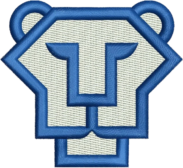 Diseño de bordado Brigham Young Cougars logotipo 3 sobre tela