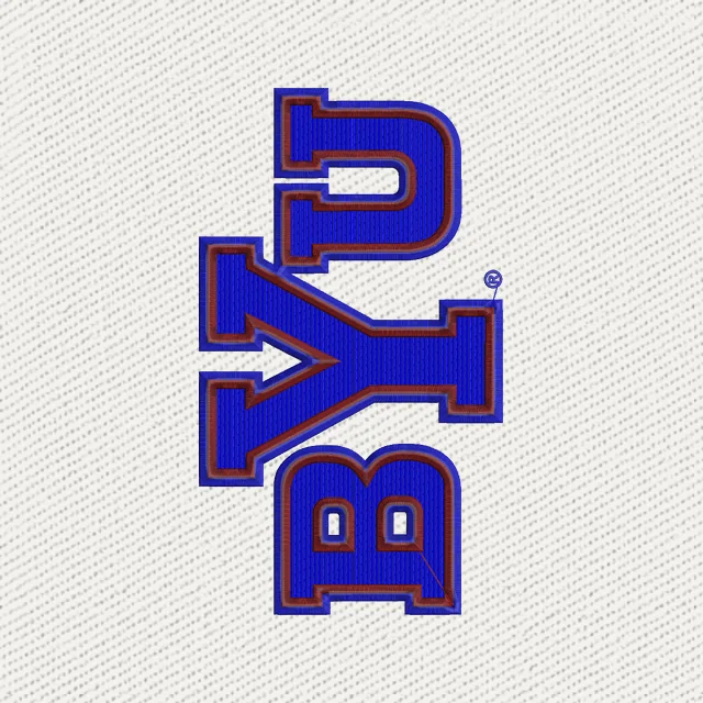 Disegno da ricamo lettere intrecciate BYU Cougars